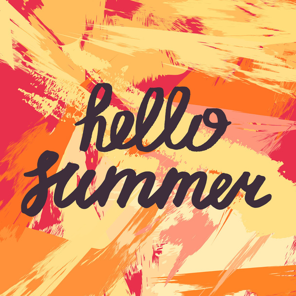 Hello Summer Lettering - Vettoriali, immagini