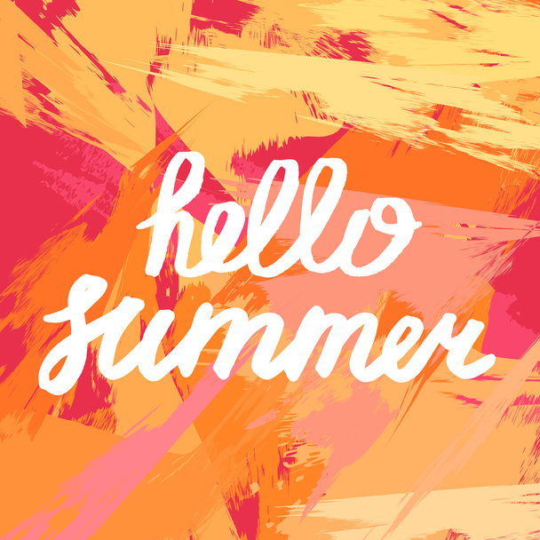 Hello Summer Lettering - Vektor, kép