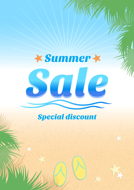 Summer holiday sales background banner - Vector, Image