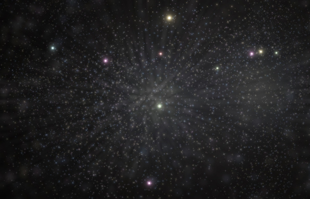 Північна зірка сузір'ї Либідь 3d ілюстрація - Фото, зображення