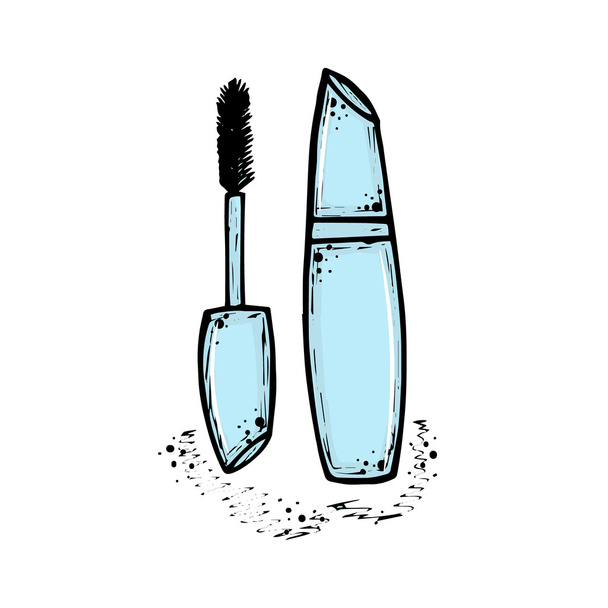 Hand drawn mascara for women. Fashion, beauty, trend. - Vector, Image
