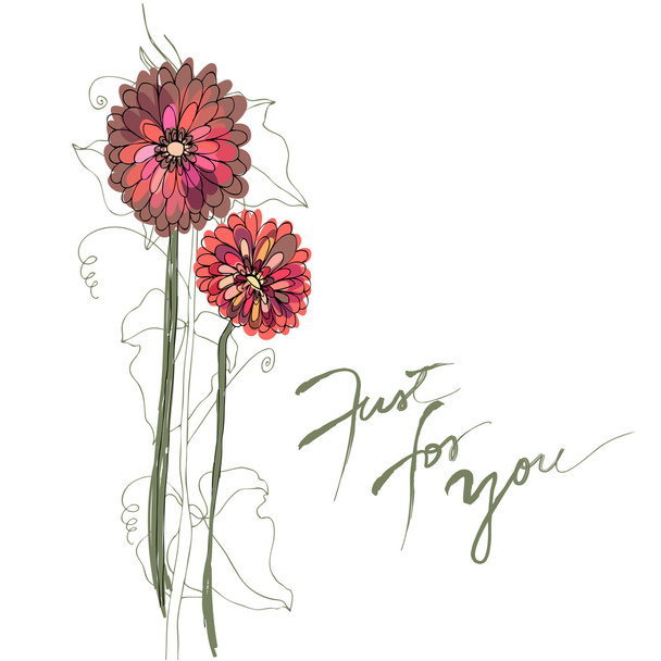 Retro Hintergrund mit Blumen - Foto, Bild