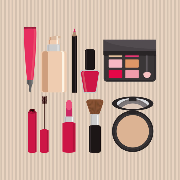 Make-up ontwerp. cosmetische pictogram. huid zorg concept, vectorillustratie - Vector, afbeelding