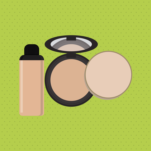 Maquilhagem de design. ícone cosmético. conceito de cuidados com a pele, ilustração vetorial
 - Vetor, Imagem