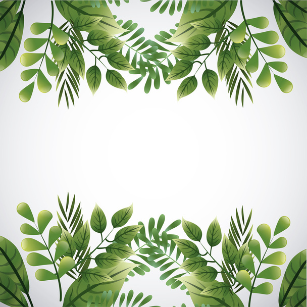 Tropisches Blätterdesign. Blatt-Ikone. Natürliches Konzept, Vektorillustration - Vektor, Bild
