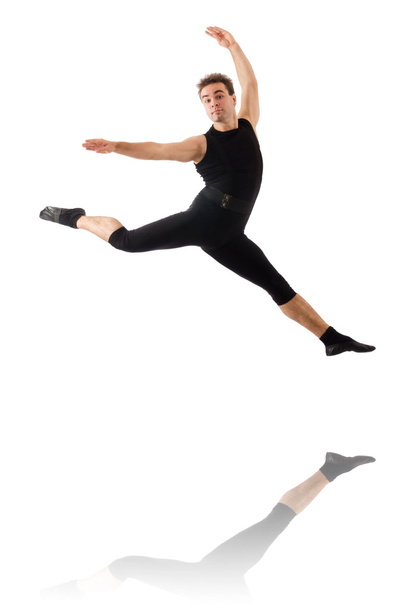 Молодий танцюрист ізольований на білому
 - Фото, зображення