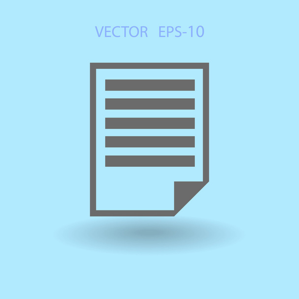 platte pictogram van nota 's - Vector, afbeelding