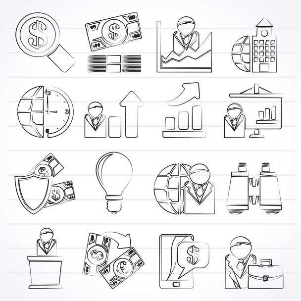 Business and Finance Strategies  Icons - Вектор, зображення