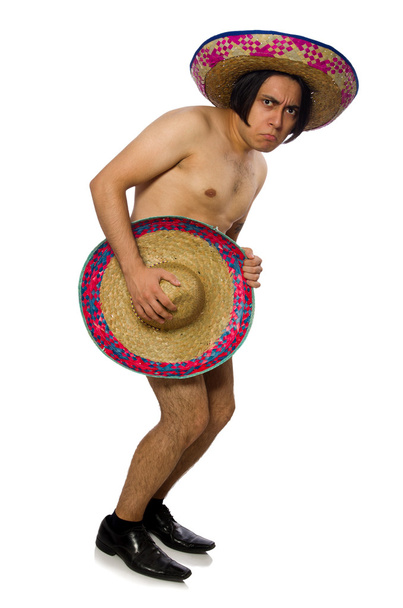 Γυμνός Μεξικάνος απομονωμένος σε λευκό - Φωτογραφία, εικόνα