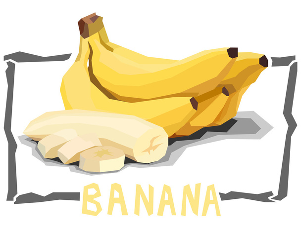 Vector simple illustration of fruit bananas. - Vector, afbeelding