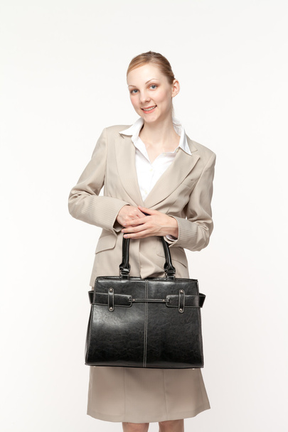 Beautiful business woman smileing on white background - Fotografie, Obrázek