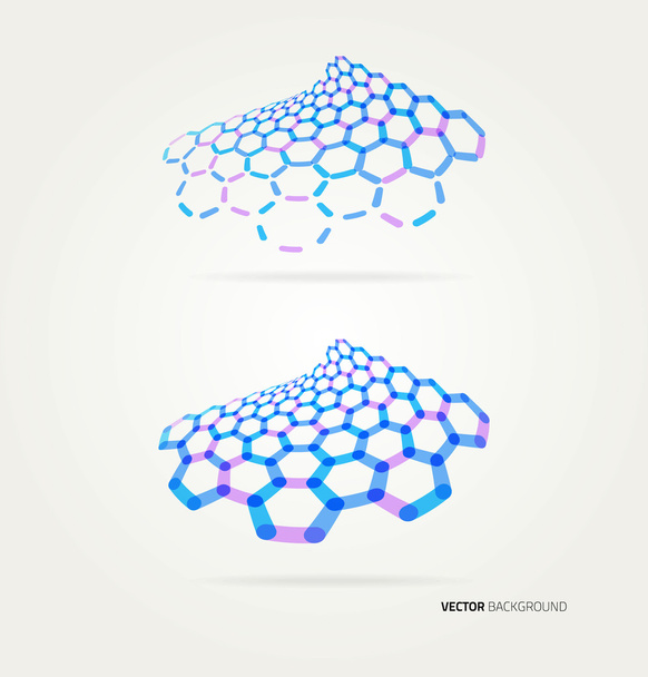 Abstract wave Vector hexagons template. - Vecteur, image