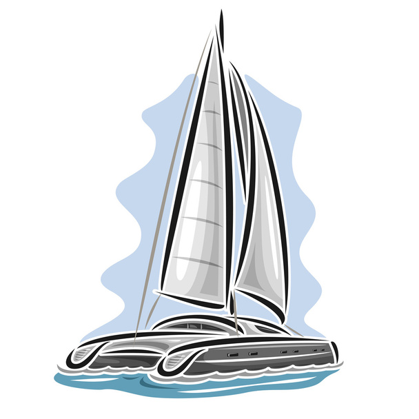 Catamarano a vela logo vettoriale
 - Vettoriali, immagini