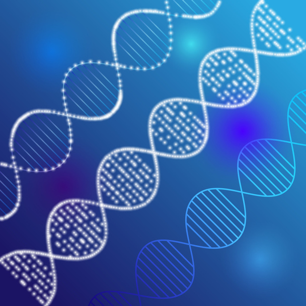 Vektor Clipart der glänzenden DNA-Kette. - Vektor, Bild