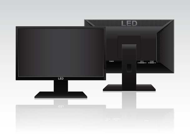 High Definition LED Monitor. - Vector, Image