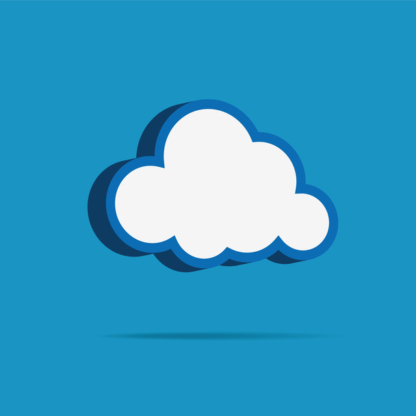  Vector illustration abstract background Cloud 3d icon symbol. - Vektör, Görsel