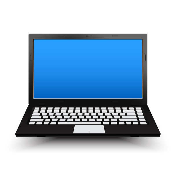 Black Laptop Computer - ベクター画像