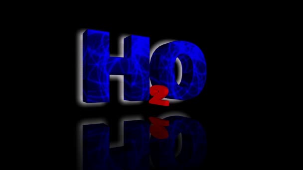 Wzor chemiczny wody H2o - Materiał filmowy, wideo