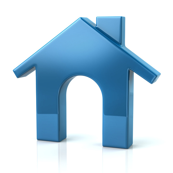 blue home icon - Фото, зображення