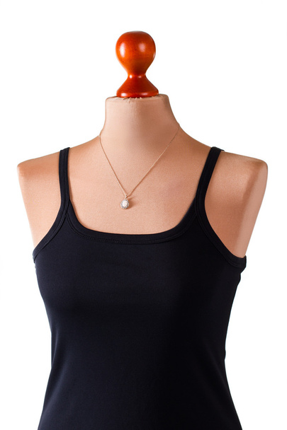Casual black top and pendant. - Photo, Image