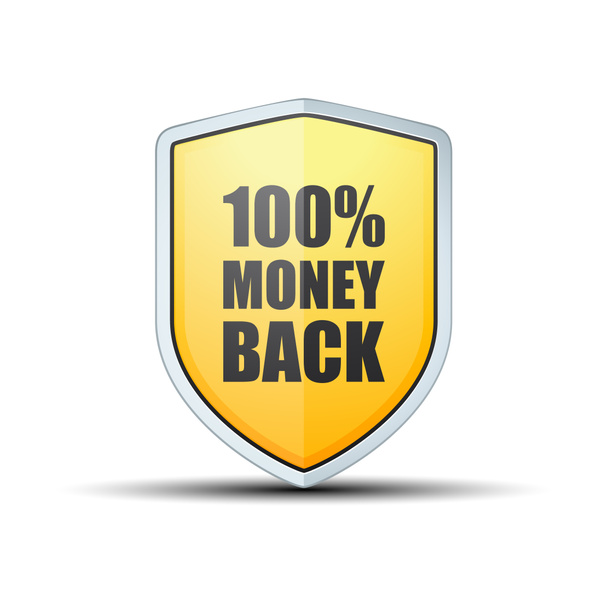 100% Geld-zurück-Garantie Schild, Vektor-Abbildung - Foto, Bild