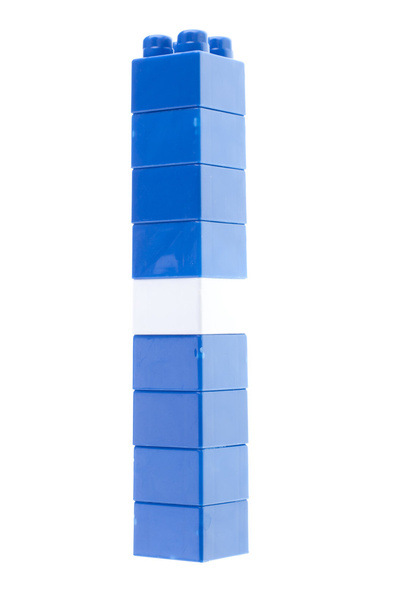 Pila de plástico azul
 - Foto, imagen