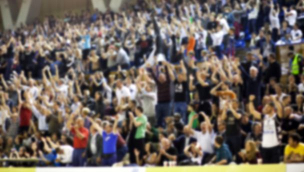 rozmazané pozadí davu lidí v basketbalovém hřišti - Fotografie, Obrázek
