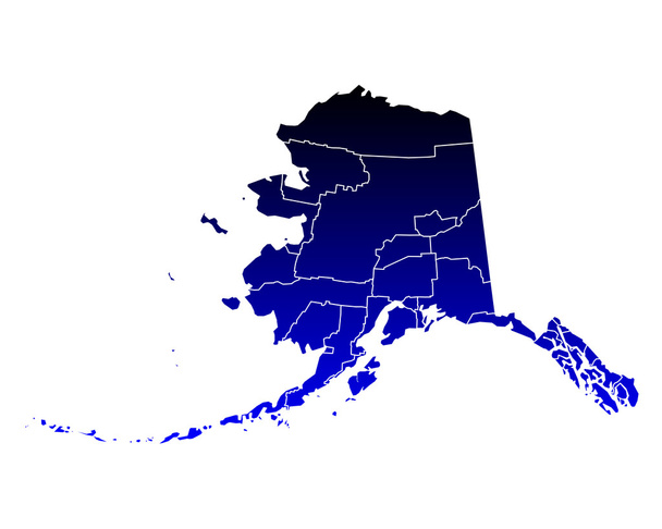 Accurate map of Alaska - Vector, Image