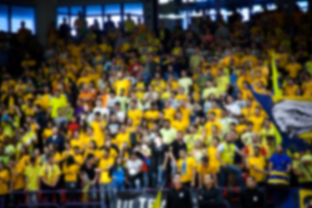 Blurred background of crowd of people in a basketball court - Photo, Image