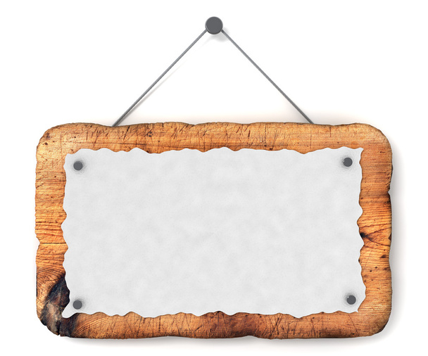 Signo de madera vacío
 - Foto, imagen
