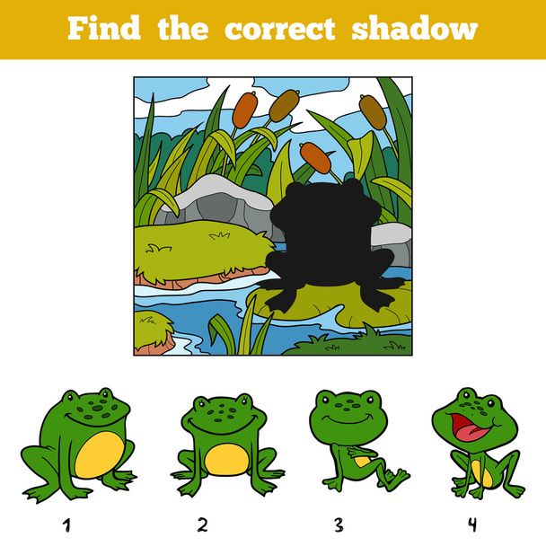 finden Sie den richtigen Schatten. Tier im Schatten finden - Vektor, Bild