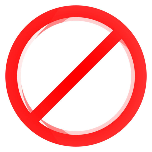 Красный запретный знак
 - Фото, изображение