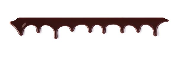 arroyos de chocolate aislados en un blanco
 - Foto, imagen