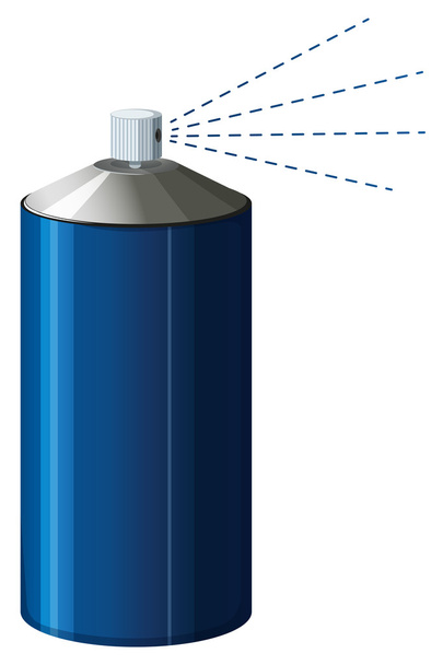 Frasco de aerosol en color azul
 - Vector, imagen