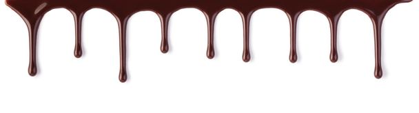 czekoladowe strumieni na białym tle - Zdjęcie, obraz