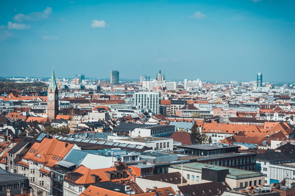 Übersicht der Stadt München, Deutschland am sonnigen Tag - Foto, Bild