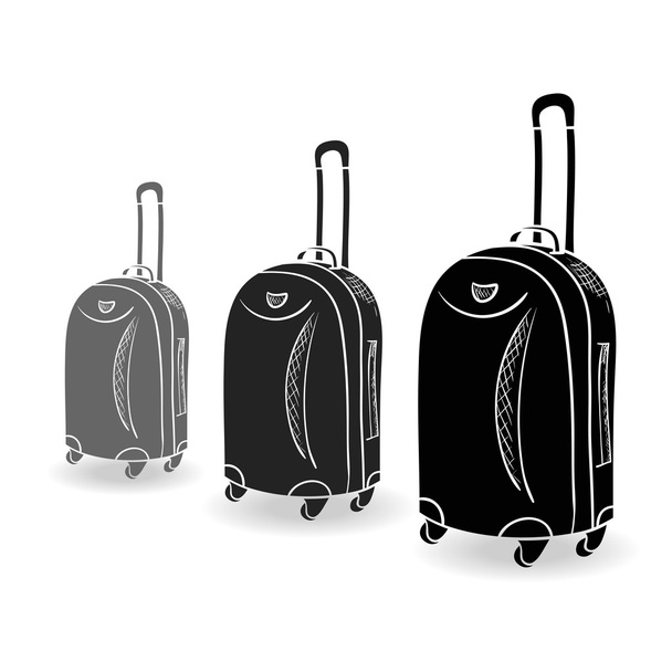 Color vector icon of suitcase - Vector, Image