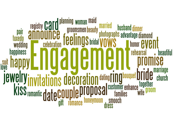 Engagement, Wort Cloud-Konzept 4 - Foto, Bild