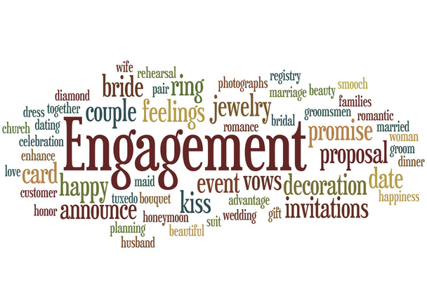 Engagement, Word Cloud Konzept 7 - Foto, Bild