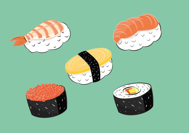 giapponese cibo sushi set - Vettoriali, immagini