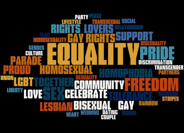 Equality, word cloud concept - Photo, Image