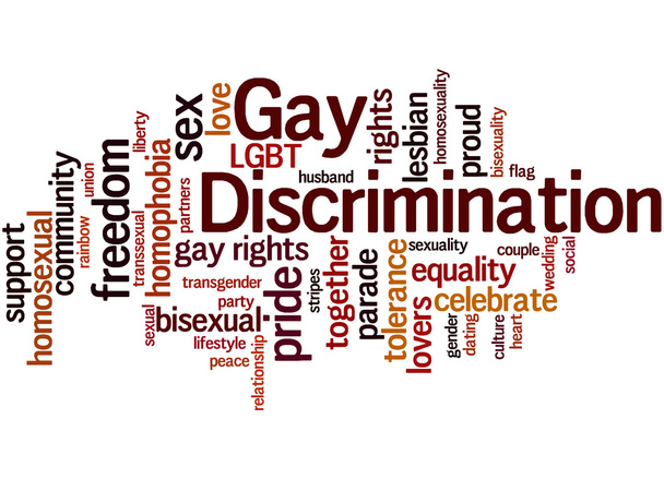 Gay Discrimination, word cloud concept 4 - Photo, Image