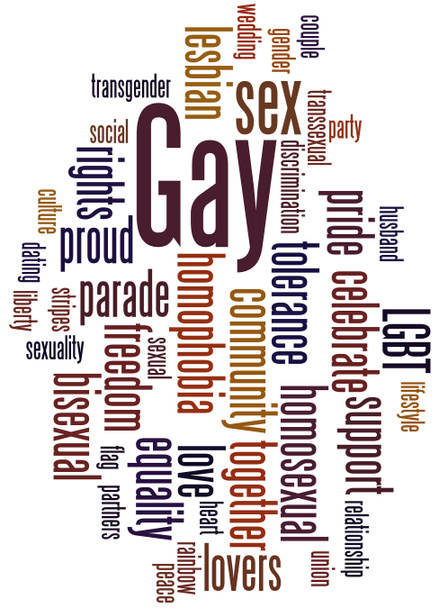 Gay, word cloud concept 4 - Photo, Image