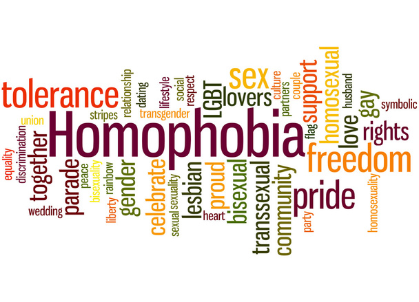 Homophobia, word cloud concept 6 - Photo, Image