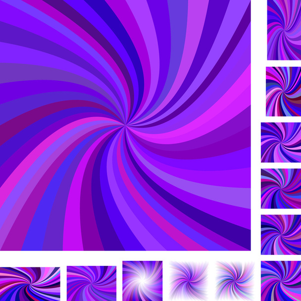 Spirala purpurowe tło zestaw - Wektor, obraz