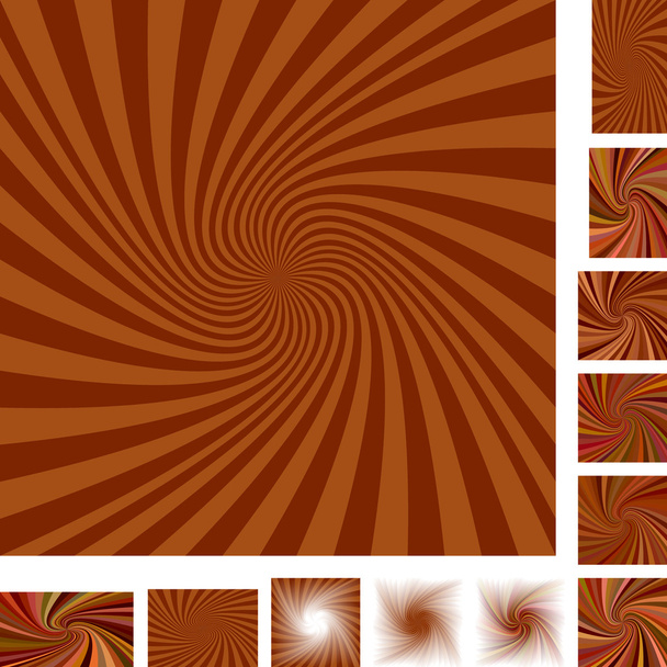 Conjunto de fundo espiral marrom
 - Vetor, Imagem
