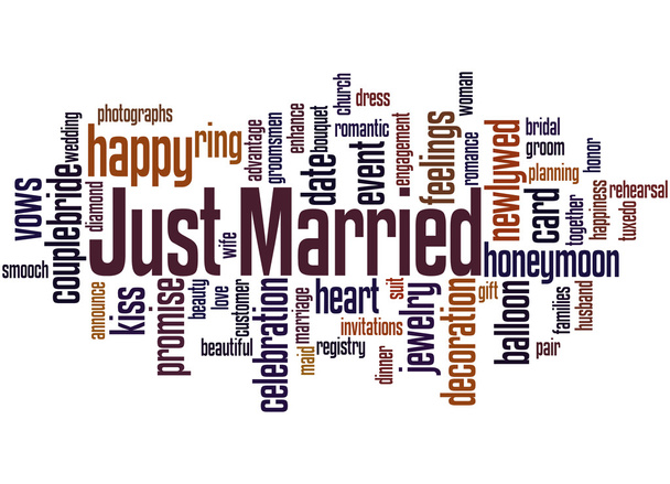Just Married, concepto de nube de palabras 2
 - Foto, imagen