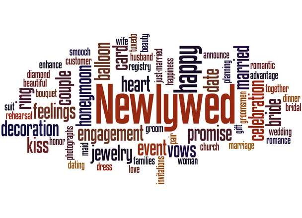 Newlywed, word cloud concept 3 - Photo, Image