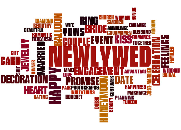 Newlywed, word cloud concept 8 - Photo, Image