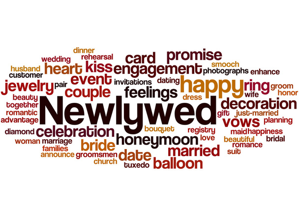 Newlywed, szó felhő fogalmát 9 - Fotó, kép